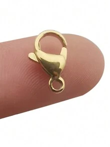 10/20 件時尚金屬不銹鋼金龍蝦扣適用於 Diy 手鍊項鍊連接工藝配件珠寶用品 - 金色 - 查看 14