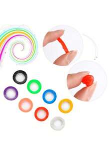 24 件硅胶弹性钥匙帽套装 灵活钥匙套 钥匙识别标签套 方便识别门钥匙圈（颜色随机）汽车配件 - 彩色 - 查看 6