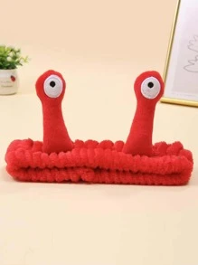 Headband And Hairband Solid Color Funny Eye Hairband Simple And Cute Face Wash Makeup Facial Spa Shower Shower Spa Hairband Female 1pc - Red - View 1