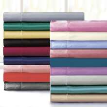 Bibb Home Silky Satin 4 Piece Sheet Set - 粉色 - 查看 2