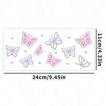 1入組uv Dtf時尚花卉貼紙,diy蝴蝶防水轉印貼紙,適用於16盎司防水玻璃杯貼紙,3d水晶標籤防水和抗刮花,diy包裝轉印貼紙玻璃杯貼紙瓶貼紙,粘著式貼紙 - 彩色 - 查看 2