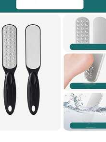 1pc Black Dual-Sided Foot File & Callus Remover Pedicure Tool With Multiple Functions - Black - View 9