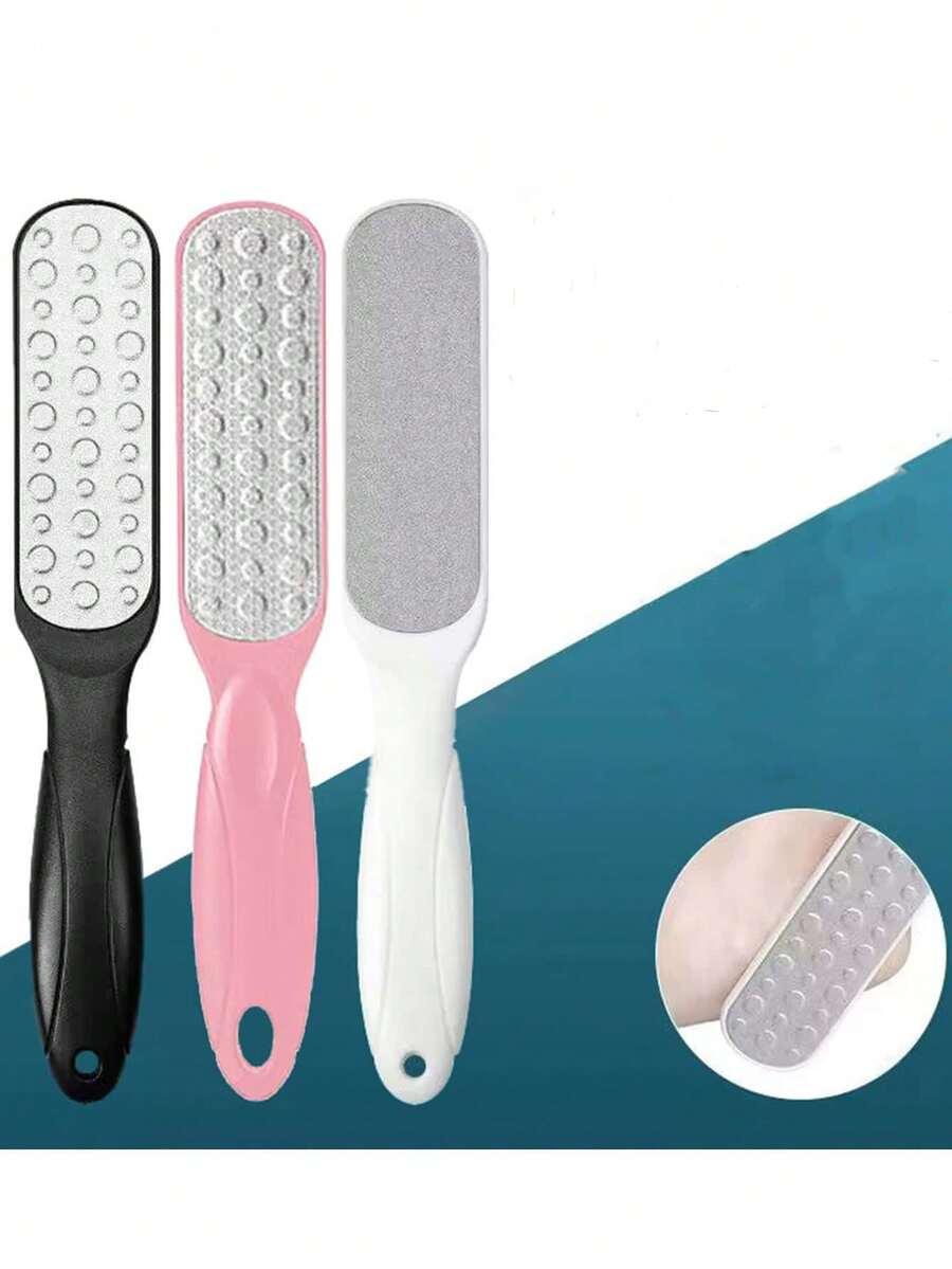 1pc Black Dual-Sided Foot File & Callus Remover Pedicure Tool With Multiple Functions - Black - View 1