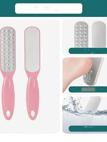 1pc Black Dual-Sided Foot File & Callus Remover Pedicure Tool With Multiple Functions - Black - View 6