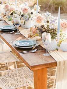 1 Miếng Châu âu Lãng mạn Phong cách Rượu sâm banh Màu sắc Polyester Bàn Lá cờ Cho đám cưới Yến tiệc Buổi tiệc Nhà  Ăn uống Bàn Trang trí - Rượu sâm banh - Xem 5