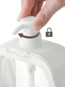 1pc Luxury Translucent Liquid Dispenser Bottle For Hand Soap, Shower Gel, Shampoo, Lotion, Visible Push Bottle - White - View 11