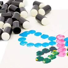 10pcs Sponge Finger Daubers Foam Finger Painting Craft Set Finger Paint Drawing Sponge Foam Finger Chalk Ink - Black - View 10