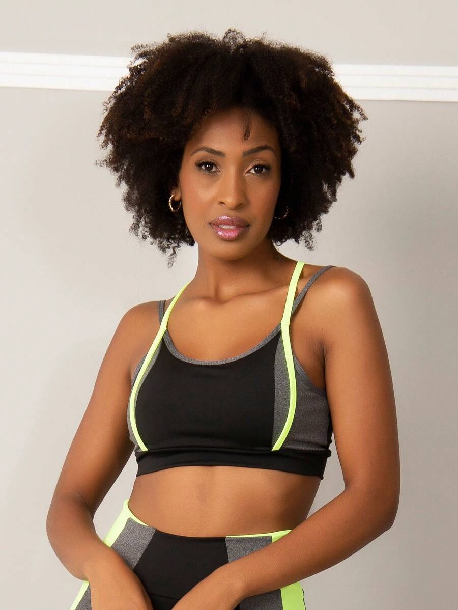 Women Sports Bras - 綠色 - 查看 1