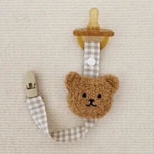 1 pieza Clip de chupete para recién nacido - Soporte de cadena de chupete para bebé - Correa de juguete de dentición - Cuerda anti-caída - No incluye chupete - Multicolor - Ver 6