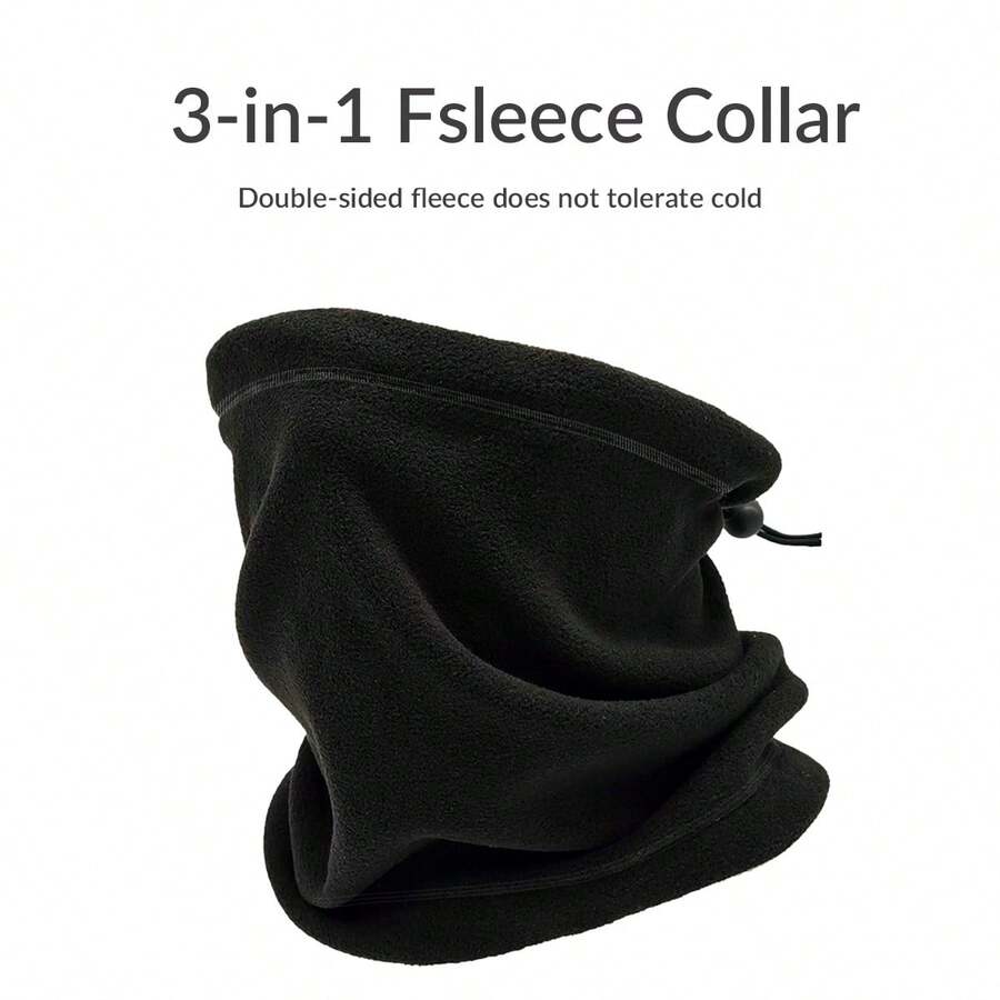 Máscara Facial De Ciclismo 3 En 1 Negra - Negro - Ver 1