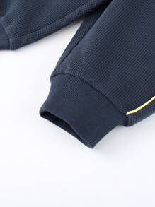 Annil Young Boys Hoodie Set For Spring And Autumn Babies,  Casual Long Sleeved Pants, Waffle Style Sports