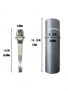 1pc Style Spoon, McFlurry Spoon, 304 Stainless Steel Spoon, Highly Attractive Spoon With Exquisite Gift Box - Silver - View 2