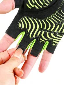 1 雙半指男女運動手套,透氣防滑耐磨,適合瑜珈、騎乘、戶外活動,薄款時尚 - 灰色 - 查看 4