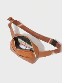 時尚刺繡腰包 - 棕色 - 查看 6