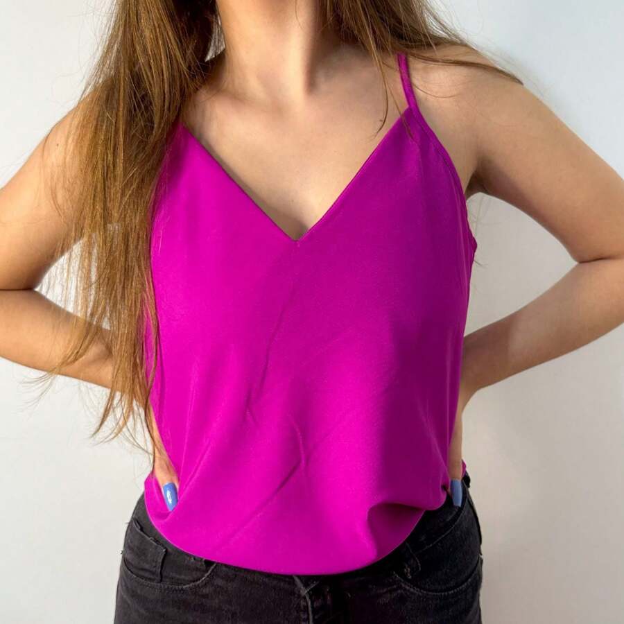 Women Blouses - Rose Red - View 1