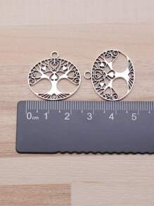 10pcs/Bag 23x24mm (0.91x0.94inch) Antique Silver Color Tree Of Life Charms Pendant For DIY Jewelry Making - Antique silver-10pcs - View 2