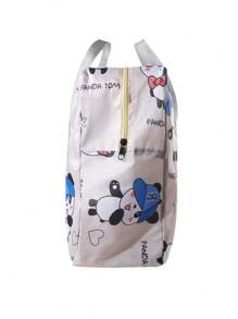 Large Capacity Multi-Functional Folding Travel Storage Bag, Shoulder Strap, Handheld Luggage Bag, Trolley Case, Portable Storage Bag - Grey - View 3