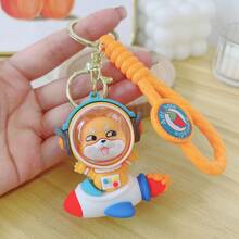 1入組太空動物宇航員鑰匙扣,動物造型鑰匙扣,背包掛件,汽車裝飾diy吊墜 - 太空船動物 - 查看 5