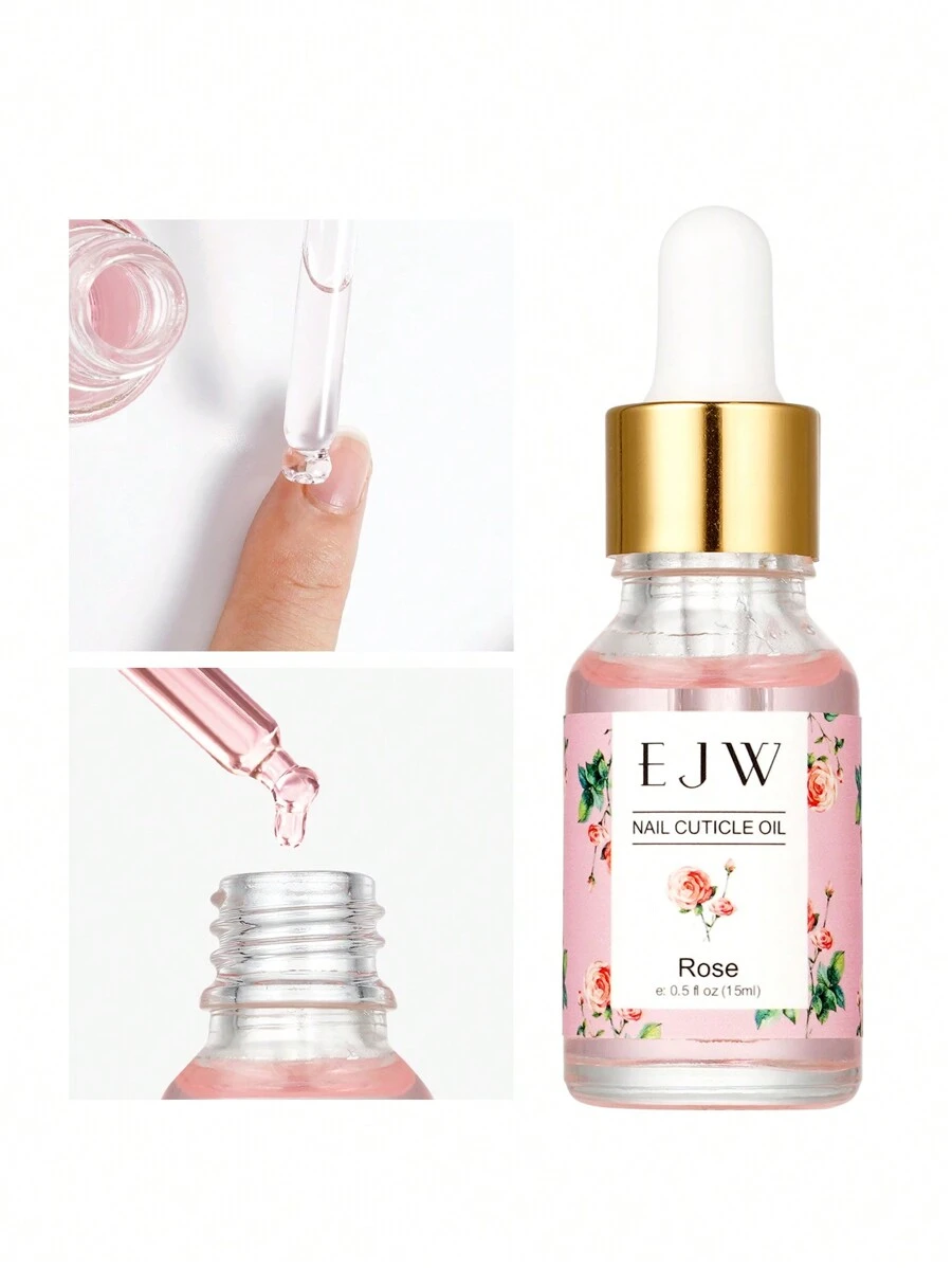 زيت الورد لترطيب وتقوية البشرة حول الأظافر، حجم 0.5 أونصة، مرطب للبشرة الميتة والأظافر التالفة، للعناية اليومية بالأظافر للنساء - وردي - مشاهدة 1