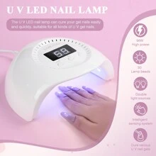 Saviland Poly Nail Gel Kit-8 Colors Poly Nail Extension Gel White Pink Glitter With 96W U V Nail Lamp Slip Solution Nail Tools All-In-One Nail Kits Starter Kit For Nail Salon Home DIY - 帶燈的聚凝膠美甲套件 - 查看 6