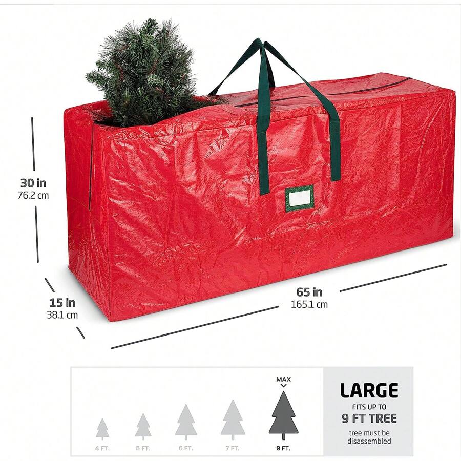 Large Christmas Tree Storage Bag, Suitable For Detachable Trees Up To 9