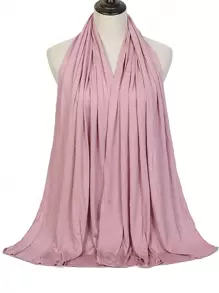 1pc Abaya Accessories Women Scarves Large Size Hijab Scarf, Soft Turban Solid Color Head Wrap Casual Headscarf