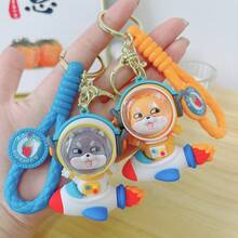 1入組太空動物宇航員鑰匙扣,動物造型鑰匙扣,背包掛件,汽車裝飾diy吊墜 - 太空船動物 - 查看 8