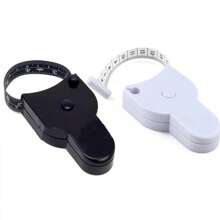 Cinta Métrica Para Circunferencia Corporal Con Material Suave, Utilizada Para Medir Cintura, Caderas, Pecho, Brazos, Piernas Durante La Práctica Del Fitness - Negro - Ver 6