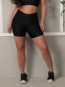 Women Sports Shorts - màu đen - Xem 1