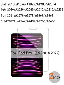 2pcs High Definition Transparent Explosion-proof Tempered Film, Compatible With Ipad Pro 11 12.9 9th 10th Mini 6 Air 5 7th 8th Curved-edge Screen Protector, Anti-explosion Tempered Glass - Clear - View 3