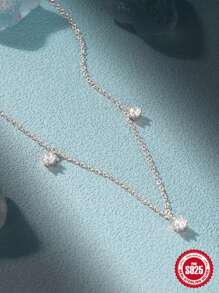 1入925純銀北極星項鍊女款細緻珠寶產品,約會必備 - 銀色 - 查看 5