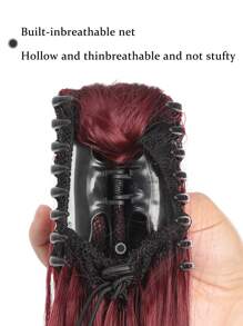 酒紅色32吋爪夾 長直馬尾爪夾 適合日常配戴 - 酒紅色 - 查看 4