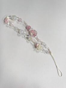 韓系ins少女心可愛串珠手鏈,適用於通用手機殼diy創意便攜手機掛飾 - 彩色 - 查看 3