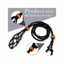 1 件項鍊繩空石編織網袋空項鍊架石英水晶原石項鍊