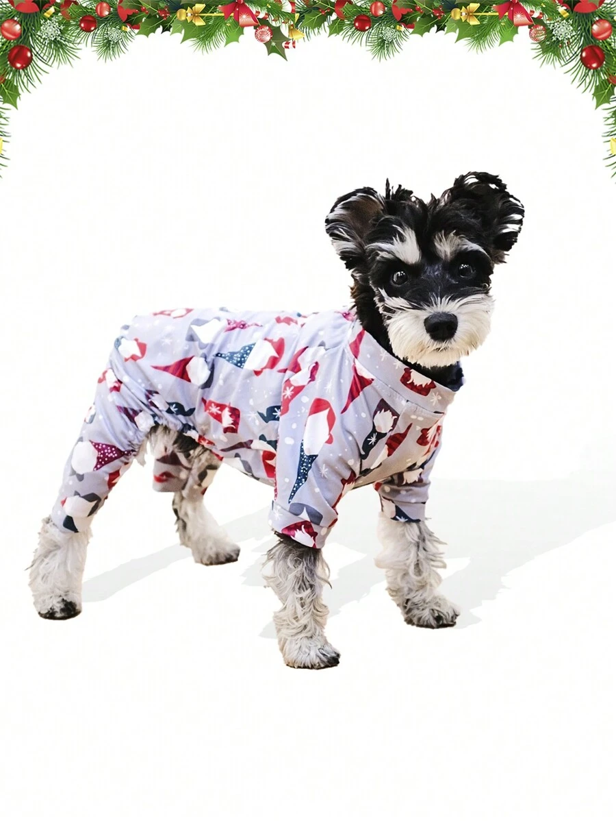 Bộ đồ ngủ đồ họa hoạt hình Giáng sinh dành cho chó & mèo vừa và nhỏ - Nhiều màu - Xem 1