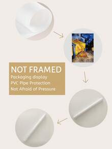 1 件梵谷名畫帆布藝術印刷品,適合客廳、戶外咖啡廳、走廊、臥室抽象牆面裝飾 - 彩色 - 查看 7