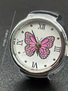 1入歐美風格不鏽鋼石英手錶指環,適用於女士和情侶,日常佩戴珠寶禮物