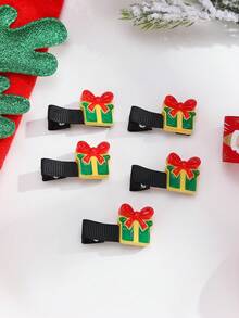 5入組女士聖誕節髮夾套裝,包括聖誕老人、鹿角、鹿、鬆釘,適用於日常、節日、派對、跳舞,可當作禮物贈送