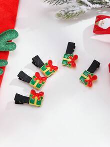 5入組女士聖誕節髮夾套裝,包括聖誕老人、鹿角、鹿、鬆釘,適用於日常、節日、派對、跳舞,可當作禮物贈送