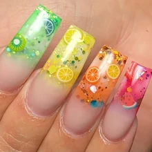 20 Gramm 1 Beutel / Süße Fruchtform Polymer Clay Scheiben Für Diy Nägelkunst Und Schmuckherstellung - Kristall Schlamm Slime Füllstoff
