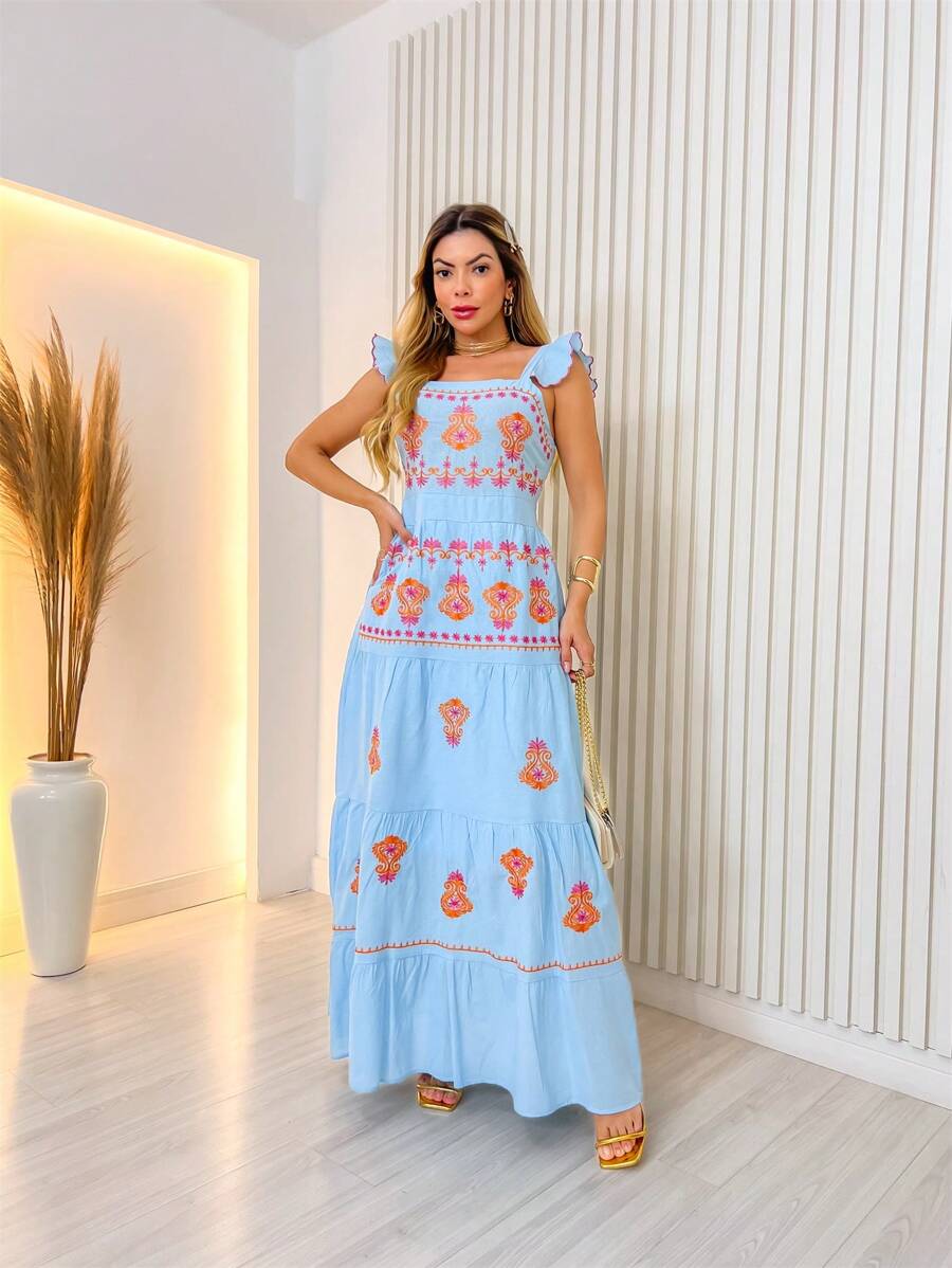 Women Dresses - Màu xanh nhạt - Xem 1