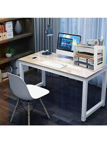 Organizador de Escritorio para Carpetas de Archivos, Organizador Escritorio para Papeles de 5 Capas y Clasificador Organizador de Accesorios de Escritorio para Oficina Hogar Escuela (Blanco) - Blanco - Ver 7