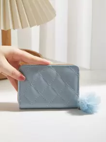 女士手提包 女士零钱包 钱包 钱包 小钱包 - 藍色 - 查看 3