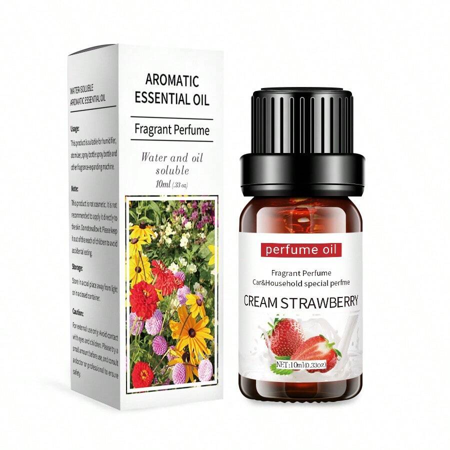 1入組10ml/0.33fl.oz水溶性精油套裝,每瓶精油都非常適合用於噴霧器、加濕器、按摩和芳香療法 - 紅白色 - 查看 1
