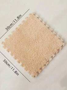 10入組毛絨泡沫拼接地墊,窗台墊,鎖止地毯,防滑舒適座墊,泡沫地墊,可用作窗台的床墊或嬰兒爬行地墊,可拆卸和清洗,顏色:黑色,尺寸:11.8*11.8英寸。 - 黑色 - 查看 11