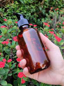 1入組300毫升(啡色)行李箱便攜式按泵瓶 - 適用乳液、沐浴露和洗髮水等 - 棕色 - 查看 4