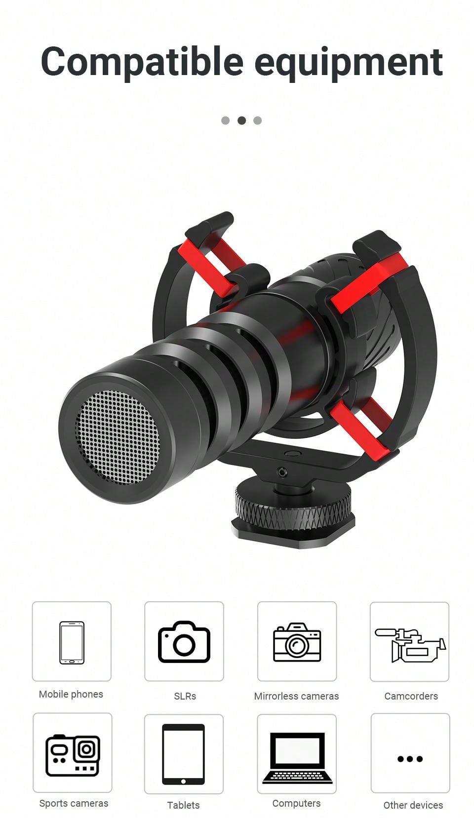Universal Video Microphone with Shock Mount,Shotgun Mic Video
