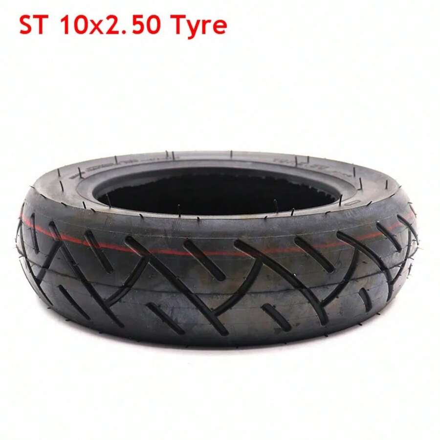 10英寸10x2.50內外胎充氣輪胎,適用於電動滑板車、平衡車、自行車配件 - 軍綠色 - 查看 1