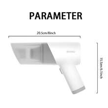 1pc Wireless Portable Car Vacuum Cleaner, Dual-Use For Home And Car With Wired Option - White - View 2