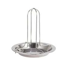 Outdoor Camping Thickened Barbecue Grill Fork Chicken Grill Carbon Steel Baking Non-stick Grill Chicken Plate - Silver - View 1